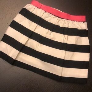 GAP Black White Striped Skirt Pink Band Bl…